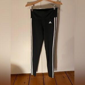 Adidas Originals Women's 3 Stripes Tights Black and White.